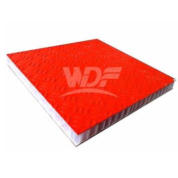 Checkered FRP honeycomb panel for scaffolding